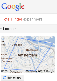 Google Hotel Finder Amsterdam