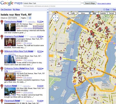 Google enters in Hotel Meta-search Google Maps with Hotel Prices